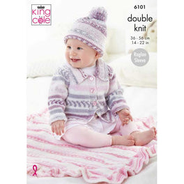 Jackets, Hat, Blanket & Cushion Cover  in King Cole Cherished DK