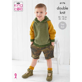 Sweater and Hoodie in King Cole Cherished Dk - Digital Version 6176