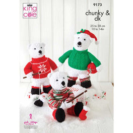 Polar Bears: Knitted in King Cole Cuddles Chunky and Glitz DK