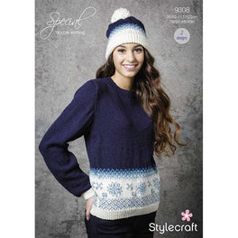 Christmas Jumper and Hat in Stylecraft Special Dk - Digital Version 9308