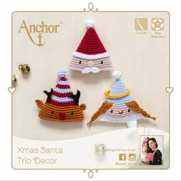 Anchor Crochet Kit - Amigurumi Santa Trio Décor