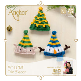 Anchor Crochet Kit - Amigurumi Xmas Elf Trio Décor