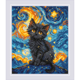 Starry Cat - Riolis Cross Stitch Kit