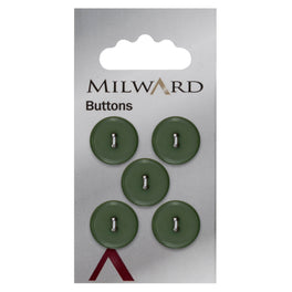 Milward Carded Buttons: 15mm - Pack of 5 - 00499A