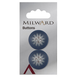 Milward Carded Buttons: 25mm - Pack of 2 - 00954A