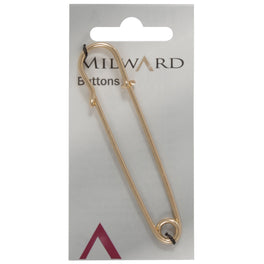 Milward Kilt Pin: Metal: Carded: Gold: 76mm