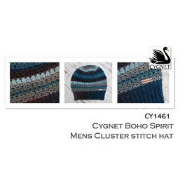 Free Download - Men's Crochet Cluster Stitch Hat in Cygnet Boho Spirit