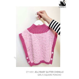 Free Download - Square Poncho in Cygnet Jellybaby Chunky Chenille