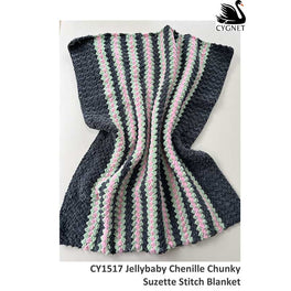 Free Download - Suzette Stitch Blanket in Cygnet Jellybaby Chunky Chenille