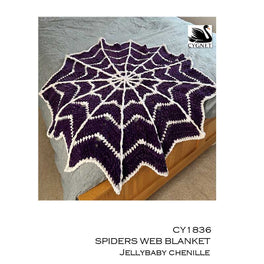 Free Download - Spiders Web Blanket in Cygnet Jelly Baby Chunky Chenille