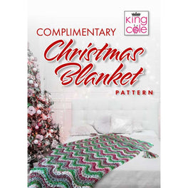 Free Pattern: King Cole Christmas Super Chunky Ripple Blanket - Digital Version