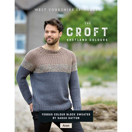 Fergus Colour Block Sweater in West Yorkshire Spinners The Croft Aran - Digital Version DBP0071