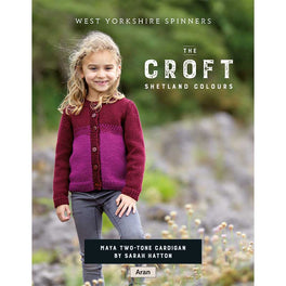 Maya Two-Tone Cardigan in West Yorkshire Spinners The Croft Aran - Digital Version DBP0075