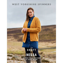 Nessa Womens Cabled Coatigan in West Yorkshire Spinners The Croft Aran - Digital Version DBP0284