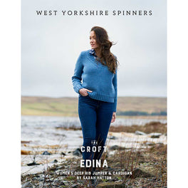Edina Womens Deep Rib Jumper and Cardigan in West Yorkshire Spinners The Croft Aran - Digital Version DBP0287