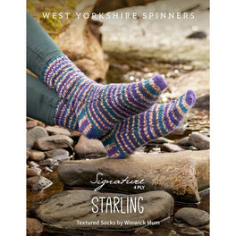 Starling Textured Socks in WYS Signature 4ply by Winwick Mum - Digital Pattern DBP0296