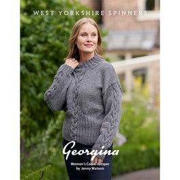 Georgina Women's Cable Jumper in West Yorkshire Spinners ColourLab Aran - Digital Version DBP0301