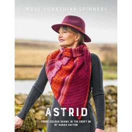 Astrid Three Colour Shawl in West Yorkshire Spinners The Croft Dk - Digital Version WY1000342