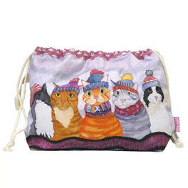 Emma Ball Drawstring Bag - Cats in Hats
