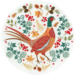 Folk Pheasant- Bothy Threads Embroidery Kit