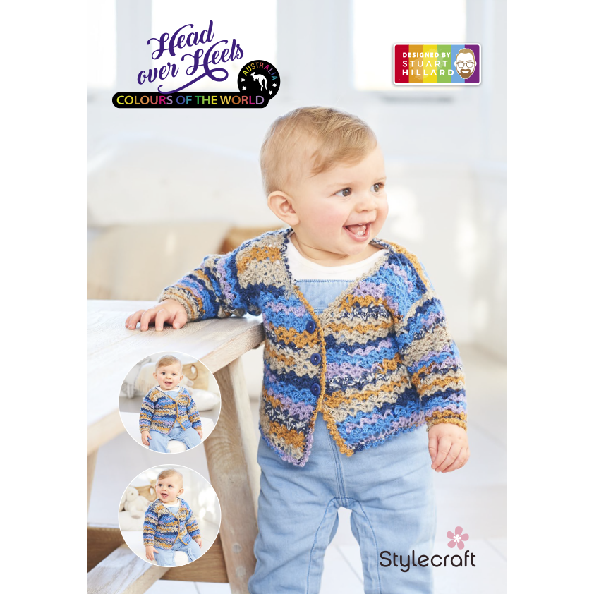 Free Download Baby Cardigan in Stylecraft Head Over Heels Australia Black Sheep Wools