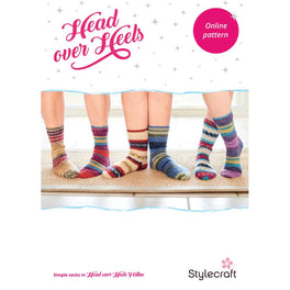 Free Download - Knitted Socks in Stylecraft Head Over Heels Festive