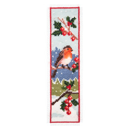Trimits Counted Cross Stitch Kit, Bookmark: Robin