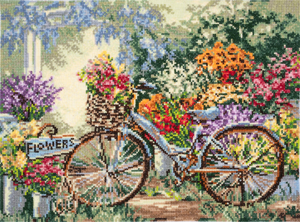 Trimits Counted Cross Stitch Kit, Large: Bicycle – Black Sheep Wools