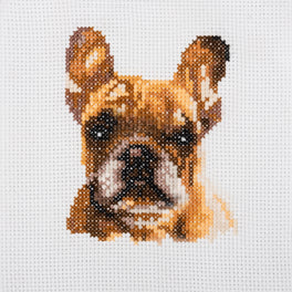 Trimits Counted Cross Stitch Kit, Mini: French Bulldog