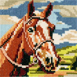 Trimits Counted Cross Stitch Kit, Mini: Brown Horse