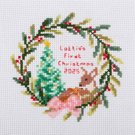 Trimits Counted Cross Stitch Kit: Baby's First Christmas