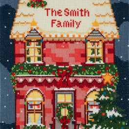 Trimits Counted Cross Stitch Kit, Large: Festive House