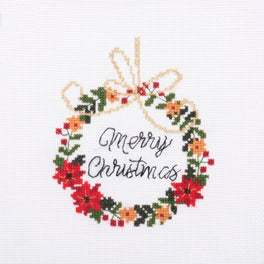 Trimits Counted Cross Stitch Kit Mini: Christmas Wreath