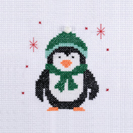 Trimits Counted Cross Stitch Kit, Mini: Christmas Penguin