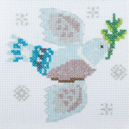 Trimits Counted Cross Stitch Kit, Mini: Scandi Dove