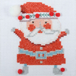 Trimits Counted Cross Stitch Kit, Mini: Christmas Santa