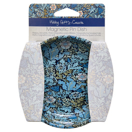 Hobby Gift Magnetic Pin Dish 11Cm/4.3" - Woodblock Floral