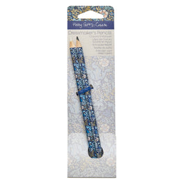 Hobby Gift Dressmaking Pencils 2 Pieces - Woodblock Floral