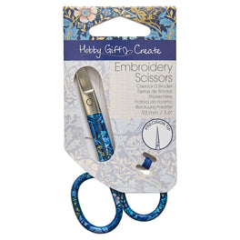Hobby Gift Embroidery Scissors: 9.3Cm / 3.6" - Woodblock Floral