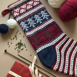 Christmas Wishes Festive Stocking in Rowan Alpaca Soft Dk Colour Pack by Debbie Abrahams - Limited Edition