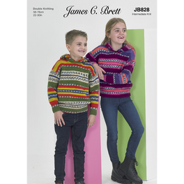 Hooded Sweaters in James C Brett Fairground Dk