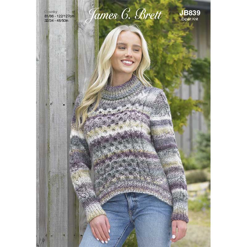 Sweater in James C Brett Marble Chunky – Black Sheep Wools