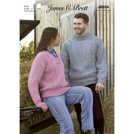 Sweaters in James C Brett Croftland Aran