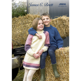 Dress and Sweater in James C Brett Croftland Aran