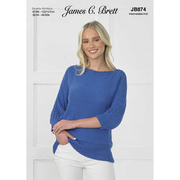 Sweater in James C Brett Its Pure Cotton Dk