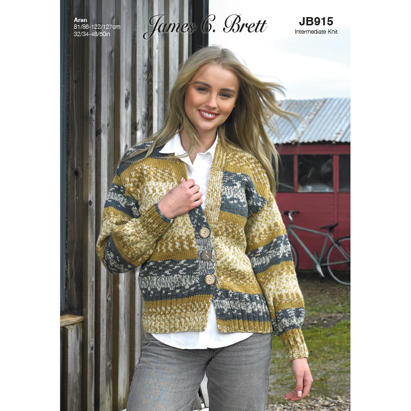 Buy Cardigan in James C Brett Croftland Aran – Black Sheep Wools