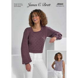 Sweater and Vest in James C Brett Its Pure Cotton Dk
