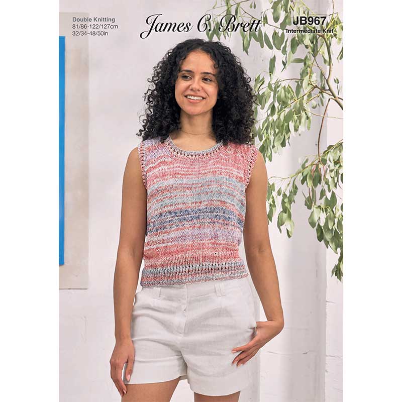 Buy Slipover in James C Brett Cotton Waves Dk – Black Sheep Wools