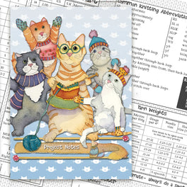 Emma Ball Knitting Jotter - Kittens in Mittens