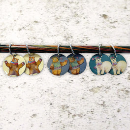Emma Ball - Woolly Bears Six Stitch Markers